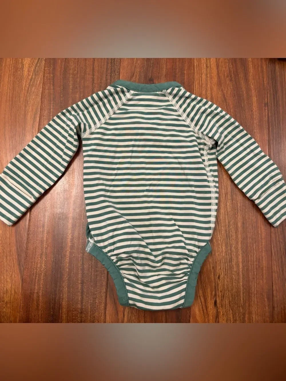 Hanna Andersson 3 Layette Tencel Stripe Crossover Bodysuits